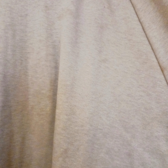 Boho Cotton Blend Oatmeal Color Stretch Midi A Line Flowy Skirt - Picture 7 of 7